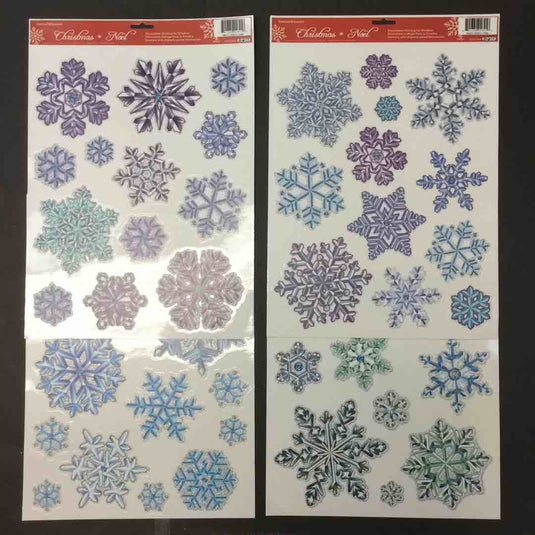 CMAS DECOR Window Clings Lge Glitter Snowflake Asst