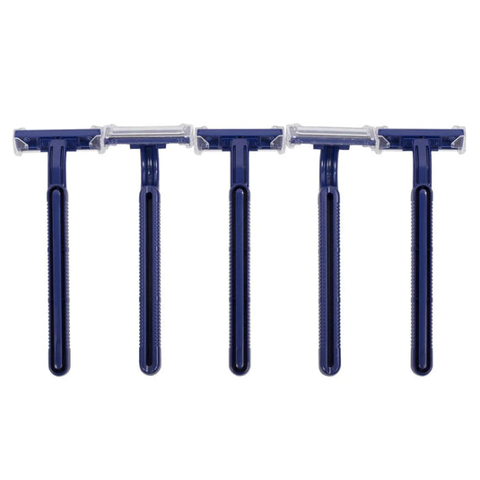 Bodico, 5-pc Mens Razors, S/S twin blade, printed poly bag