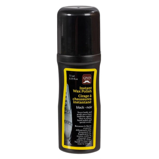 Gino's Instant Wax Polish, 75ml. Black col