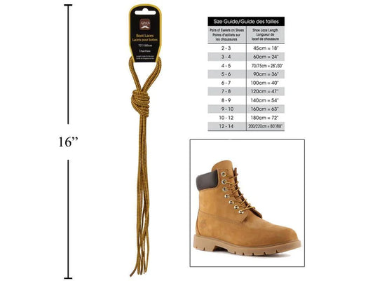 Gino's 72" Boot Laces, Yellow Brown H/C(HZ)