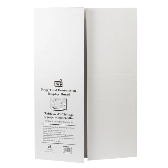 O.WKs. 36" x48" Presentation Board, White/White