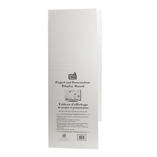 O.WKs. 36" x48" Presentation Board, White/White