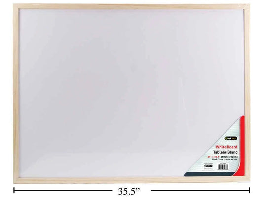 Desk Tech 24x36" White Board w/2 Metal Hangers, shrink wrap