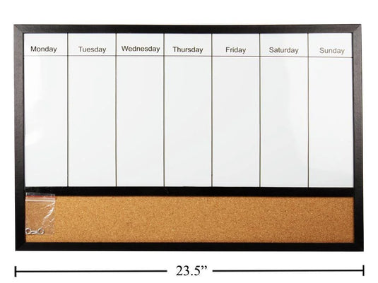 Desk Tech Combo Dry erase 16"x24" Wkplner/Cork Brd