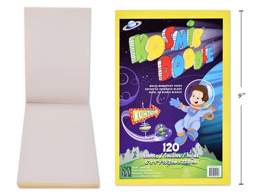 DOODLE NEWSPRINT PAD 6X9" 120 SHEETS TOP OPEN