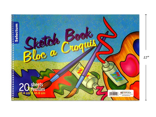 20 SHEET SKETCH BOOK 30.4 X45.6 CM (12x18") 110 GM PREMIUM QUALITY