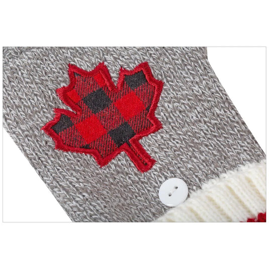 Nordic T. Canada Adult Fingerless Gloves w/Fleece Lining, header card