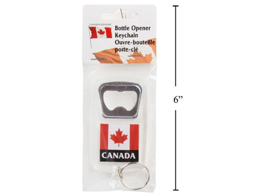 Canada Bottle Opener Keychain, Acrylic,1-7/8"x4.5"; pbh