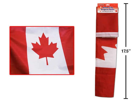 Canada 24"x36" Jumbo Flag, Nylon, header card