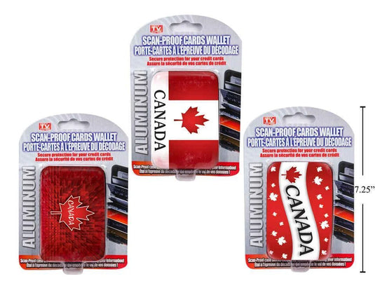 Canada Scan-proof Wallet w/Pattern Aluminum