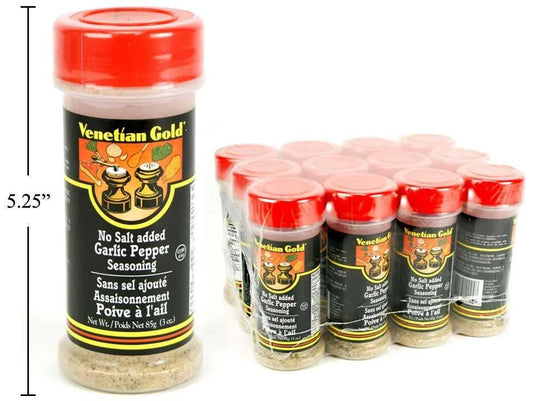 V. Gold, Garlic Pepper Seasoning, 85g, No Salt Added