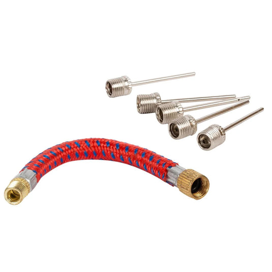 5-pc. Inflating Set (w/Flexible Air Hose & Nozzle Value Adapter), b/c