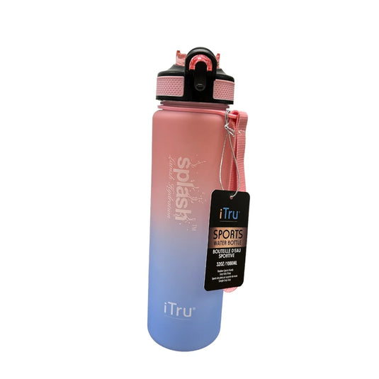 1000 ml Motivational Sports water bottle with carry strap