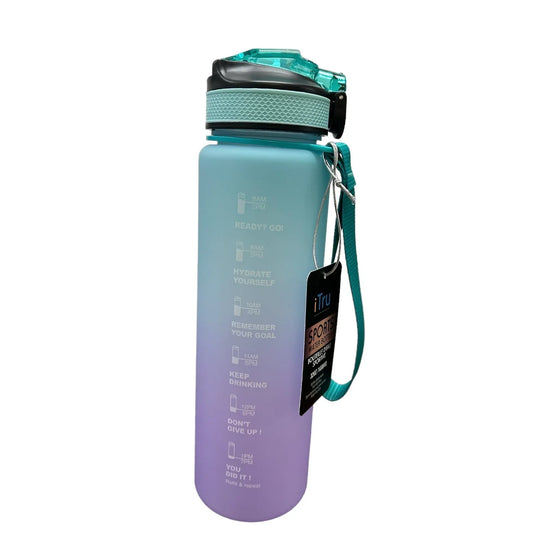 1000 ml Motivational Sports water bottle with carry strap