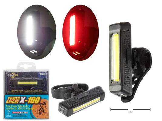 CYCLEPRO USB Rechargable Dual Light (Head & Tail) , PVC Box