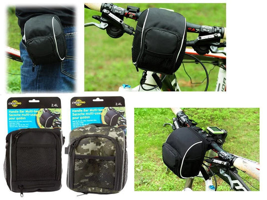 CyclePro Bicycle Multi-Bag bag,2/s Camo Green and Black ,Header card