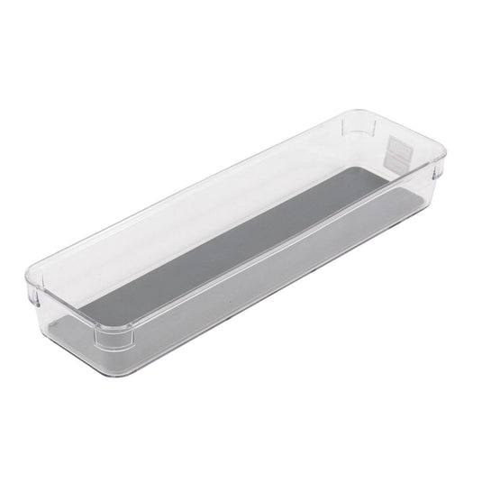 L.Gourmet Non-Slip Clear Drawer Organizer,32.4x9.2x4.5cm,col.label