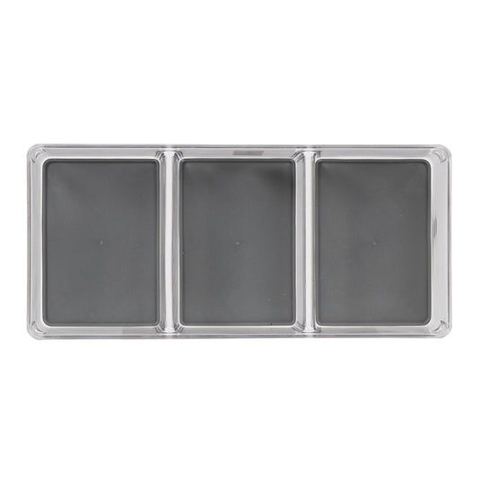 L.Gourmet Non-Slip Clear Drawer Organizer, 33x15x5.5cm, col. label