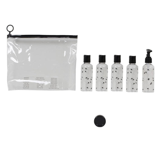 Global, 9pc Travel Bottle Set, ht, 5bottes/3container/1 pouch