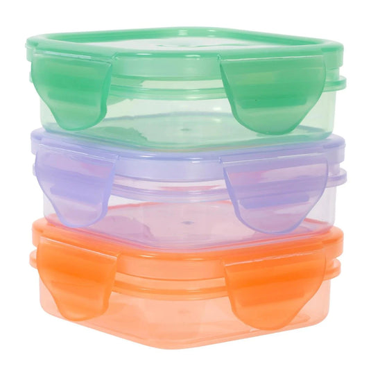 Luciano 3-pc Snack Container, 4x4x1.3", color sleeve card