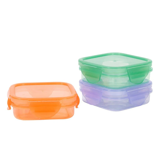 Luciano 3-pc Snack Container, 4x4x1.3", color sleeve card