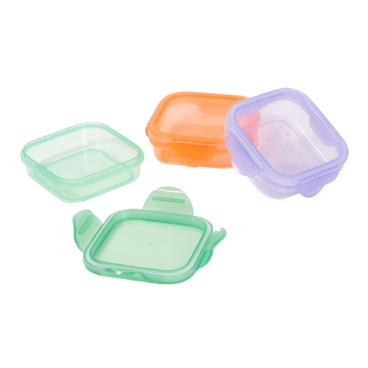 Luciano 3-pc Snack Container, 4x4x1.3", color sleeve card