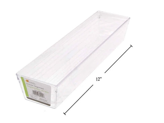 Luciano 12"x3"x2" Clear Organizer for Drawer, label