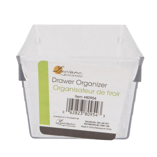 Luciano 12"x3"x2" Clear Organizer for Drawer, label
