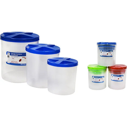Storage Container w/ Screw Lid 3PK
