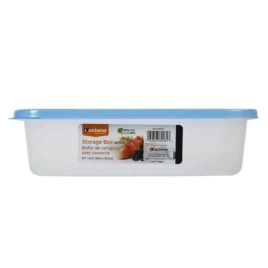Luciano Rectangular Storage Box w/Lid,9.5x6.5x2.5", label