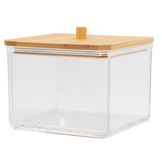 Square Container With Bamboo Lid