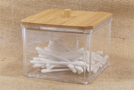 Square Container With Bamboo Lid