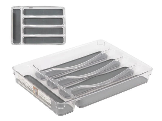 L.Gourmet Non-Slip Cutlery Tray, 5-Section, 32.5x23x4.5cm, col.label