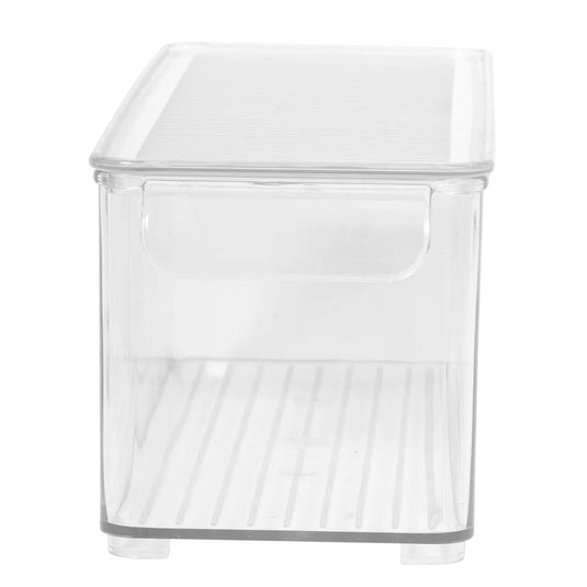 L.Gourmet 30x10x10cm Fridge Storage Bin w/ Cover, color label