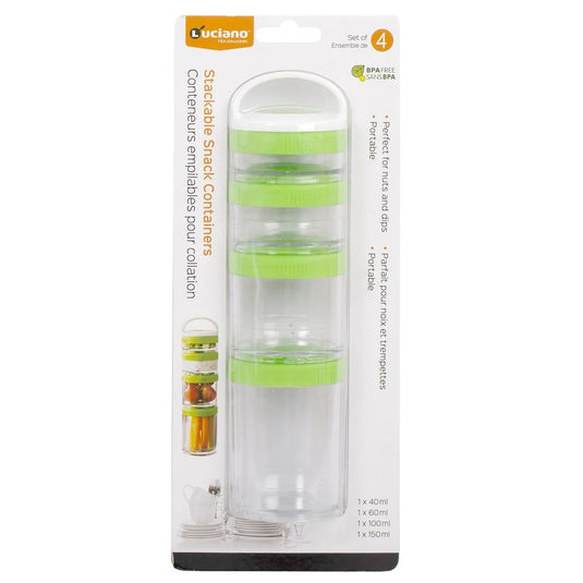 Luciano 4-pc Stackable Snack Containers Set, Sandwich Pk.(CS)
