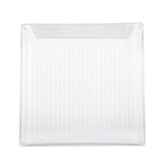 Luciano 6"x6"x2" Plastic Clear Drawer Organizer, label