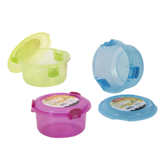 Luciano 21oz Round Container w/ Clip Lock, K/D