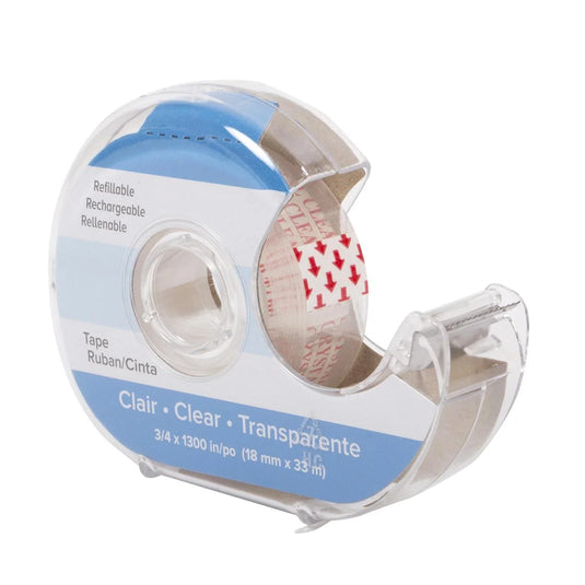 O.WKs. Clear Tape w/Dispenser (3/4" x 1300")