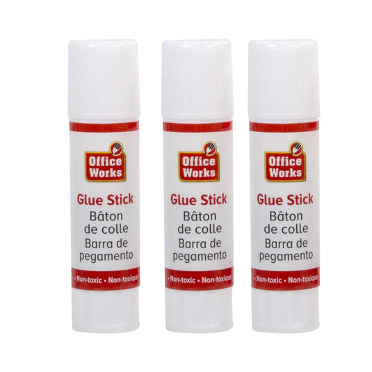 O.WKs. 3-pc 8-gram Glue Sticks, b/c