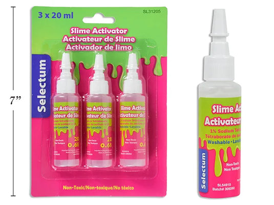 SLIME SOLUTION GLUE KIT B/C ( INCL. 60ML COLOR GLUE, ACTIVATOR, GLITTER )