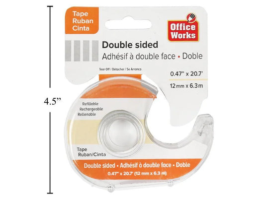 O.Wks. Double Sided Tape, 12mm x 6.3m, hanging card (HZ)