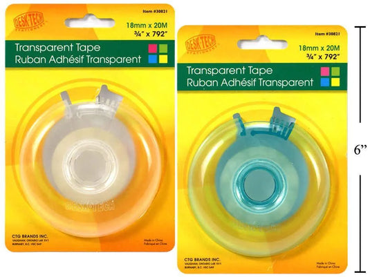 Desk Tech Donut Tape Dispenser, 18mmx20m