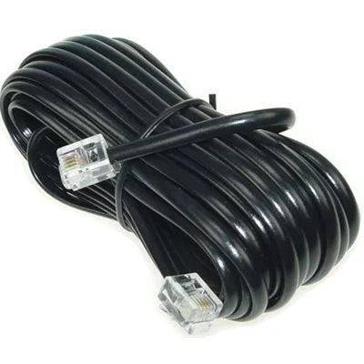 25 FT. PHONE LINE CORD; BLACK
