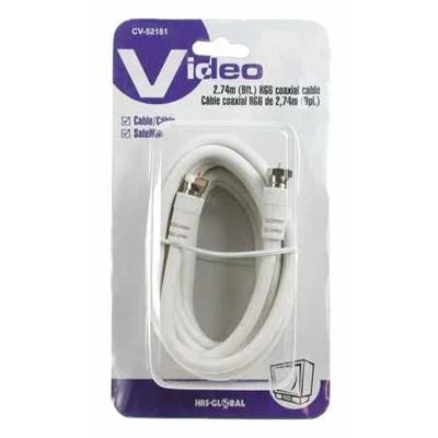 9 FT. RG6 COAXIAL CABLE