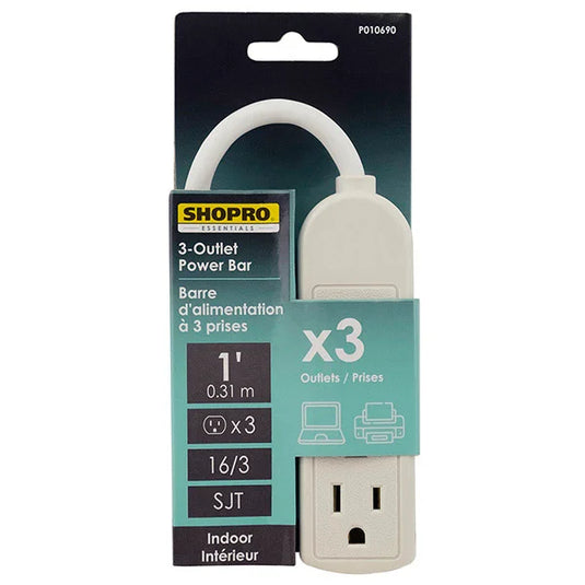 Power Bar with 3 Outlets