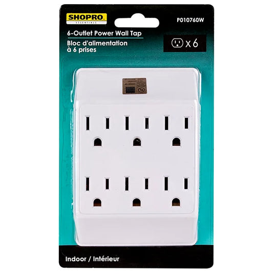 Wall Tap 6 Outlet Surge Protected