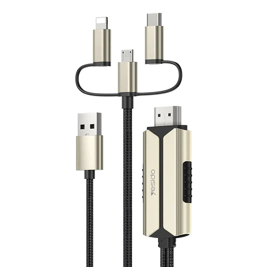 3 in 1 For Lightning/Micro/ Type-C To HDMI Cable