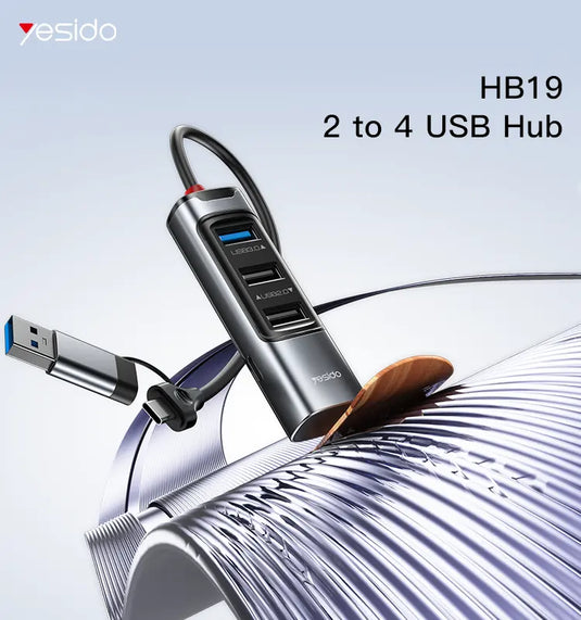 USB 3.0 Ultra Fast Data Transfer 2 to 4 USB Hub