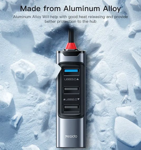 USB 3.0 Fast Data Transfer 2 to 5 USB Hub