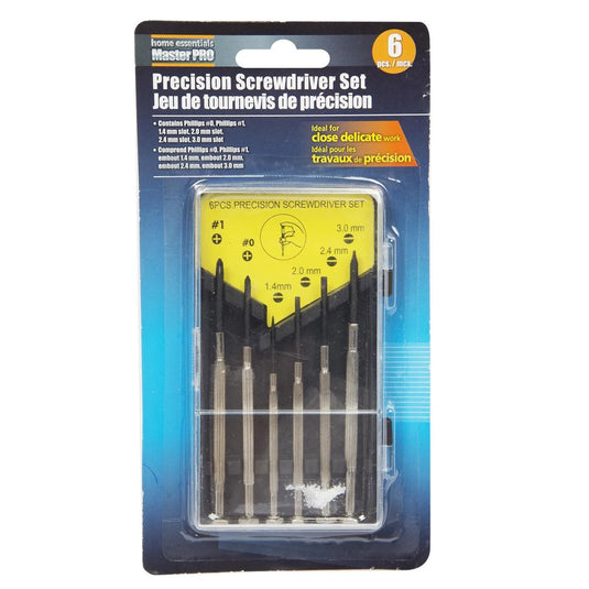 H.E. Master Pro, 6-pc. Precision Screwdriver Set w/Case, b/c